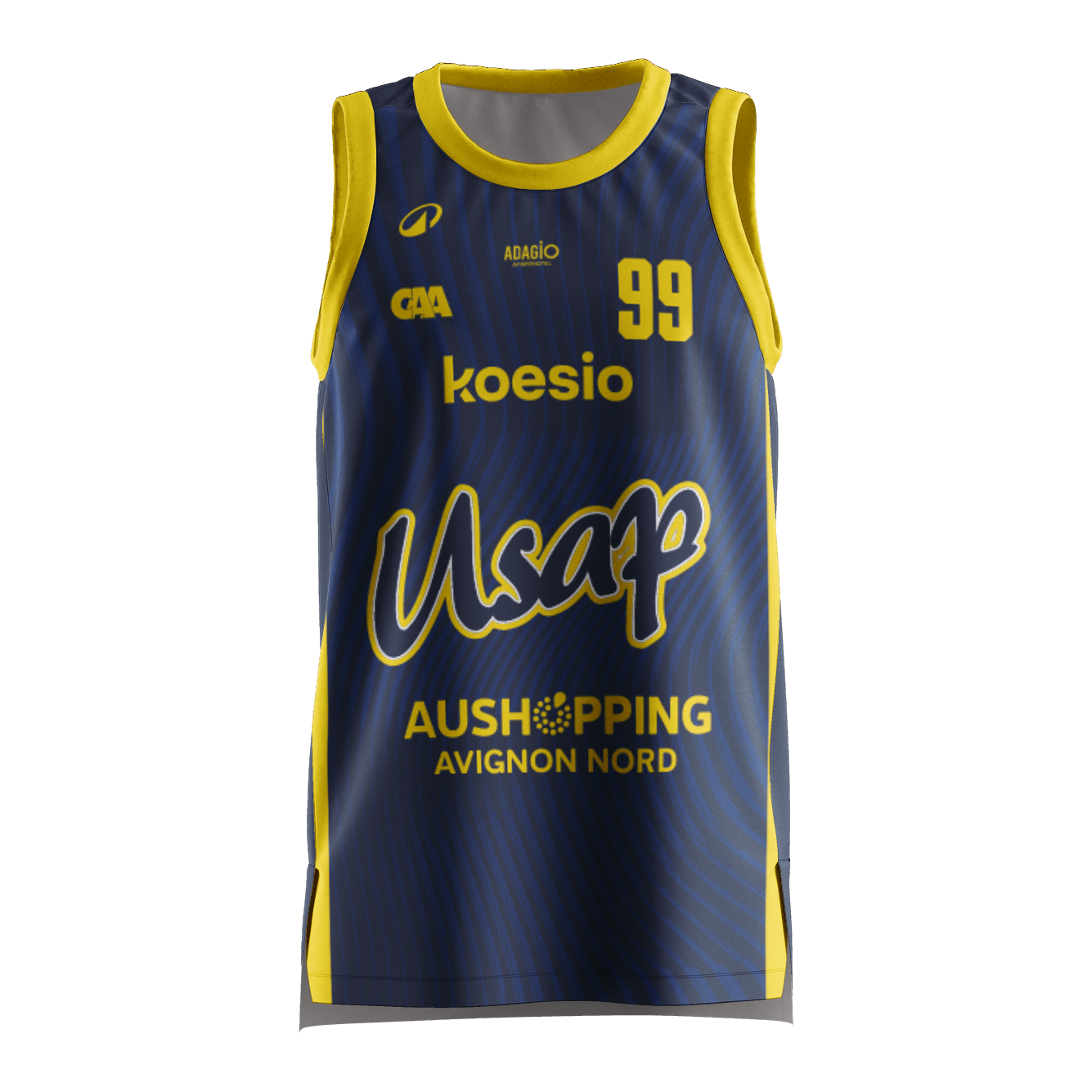 USAP - Maillot De Basket Homme T500 Bleu