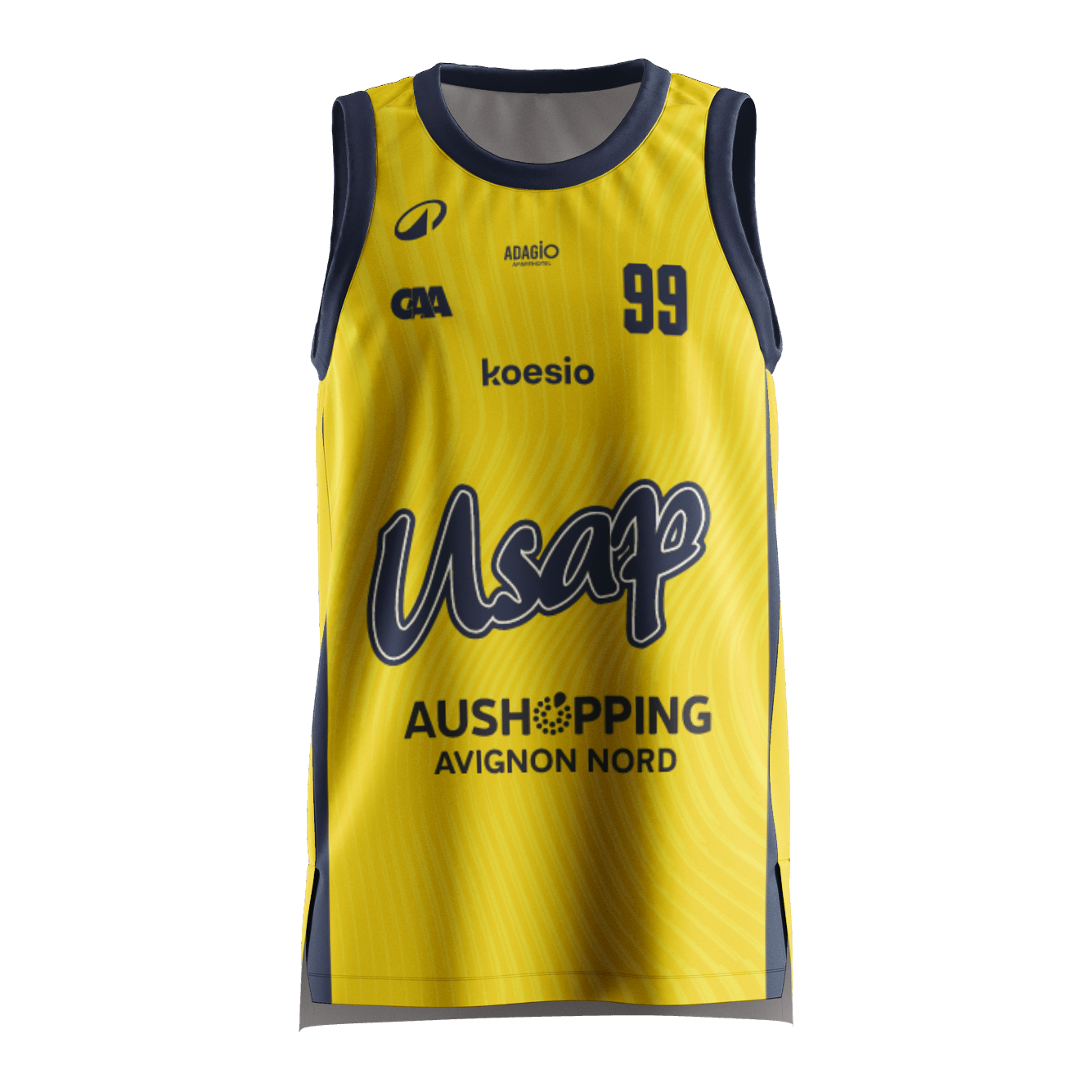 USAP Maillot De Basket Homme T500 Jaune