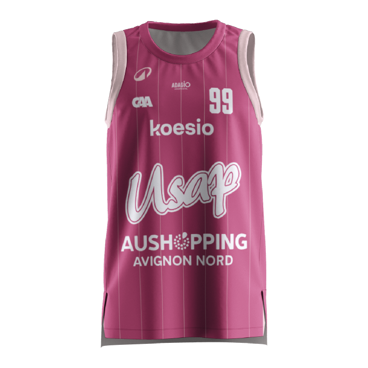 USAP - Maillot De Basket Homme T500 Rose