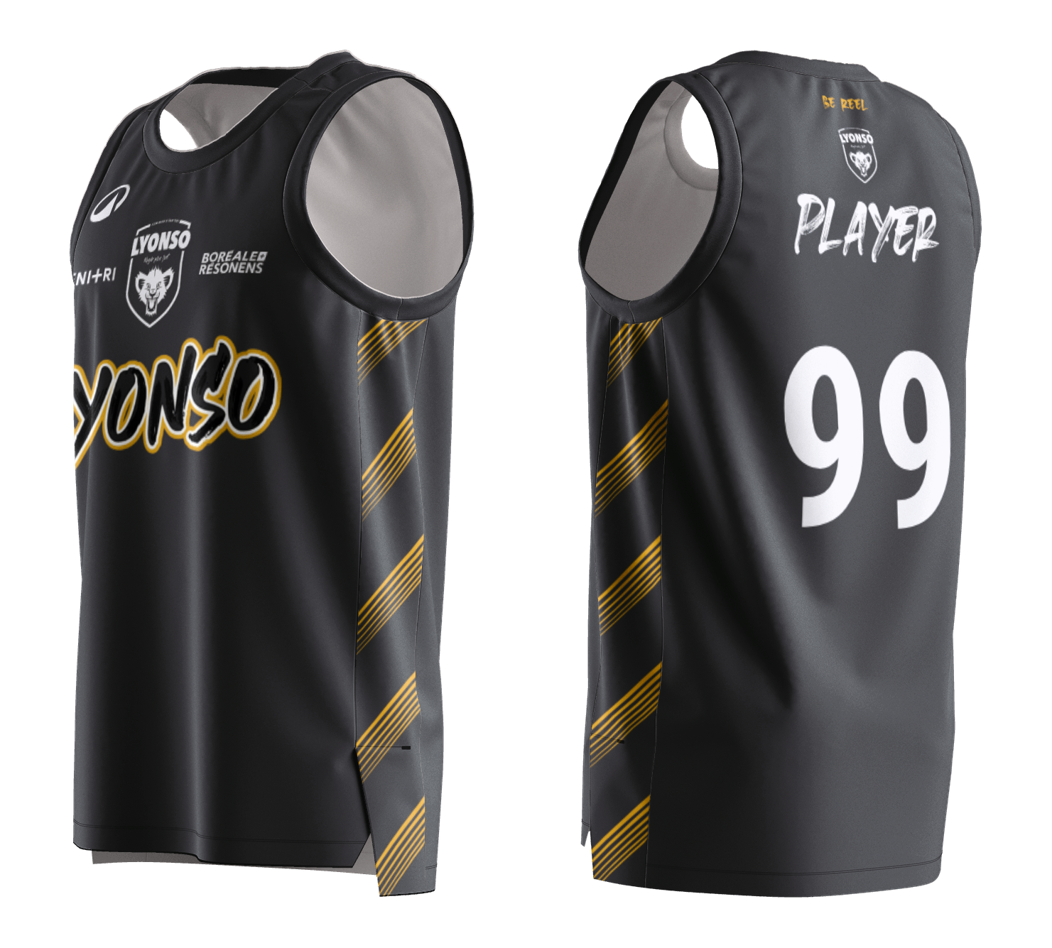 (LYONSO) Maillot De Basket Homme T500 NOIR