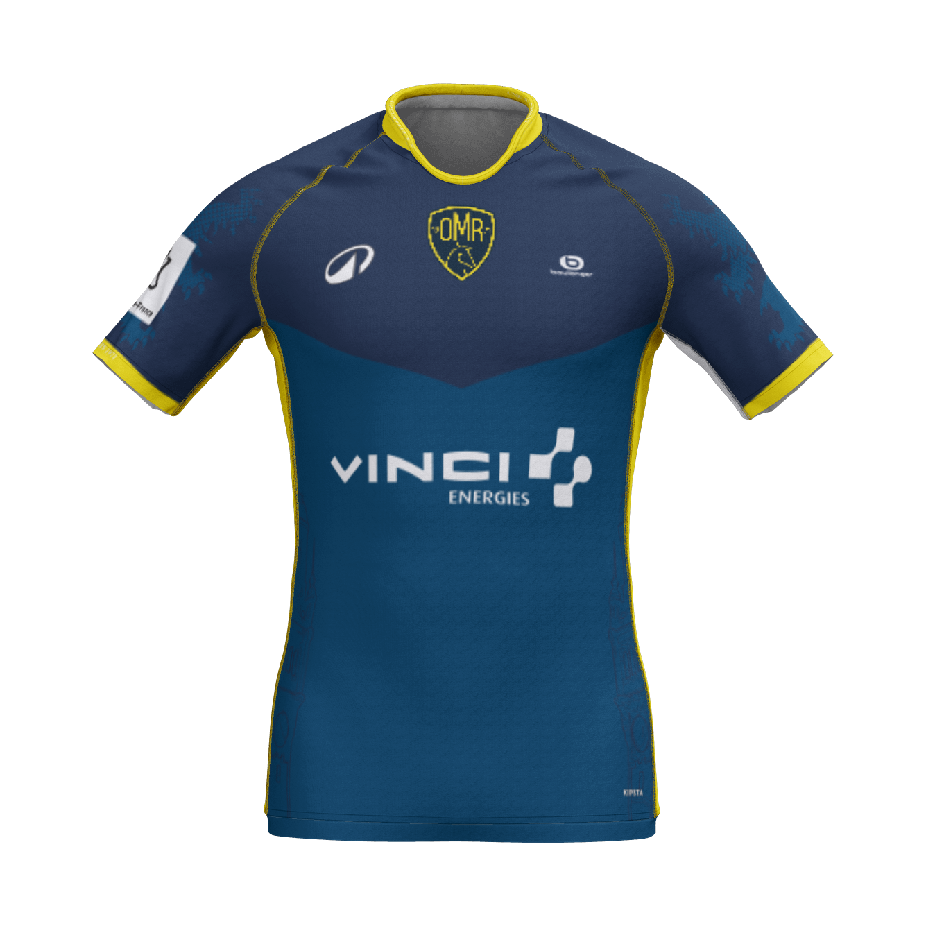 MAILLOT RUGBY MANCHES COURTES HOMME R500 OMR 24-25 Extérieur