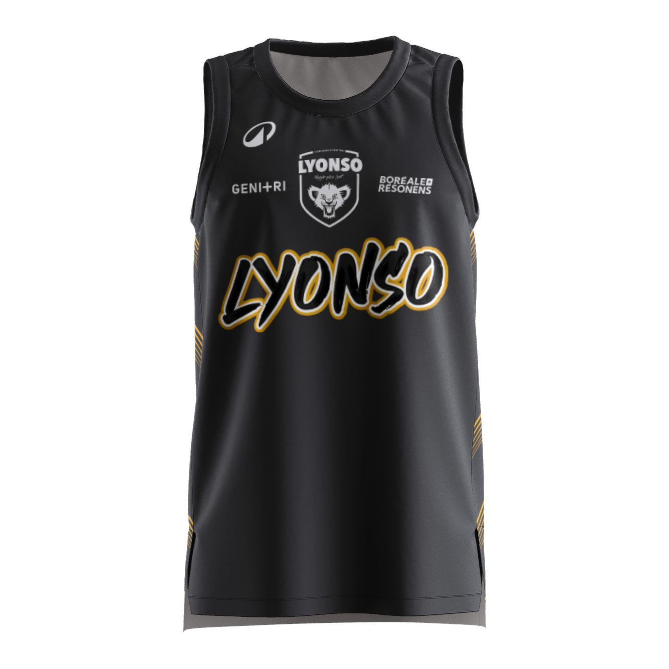 (LYONSO) Maillot De Basket Homme T500 NOIR